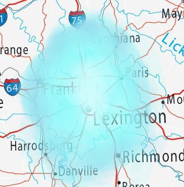 Lexington KY Wireless Internet Coverage Map